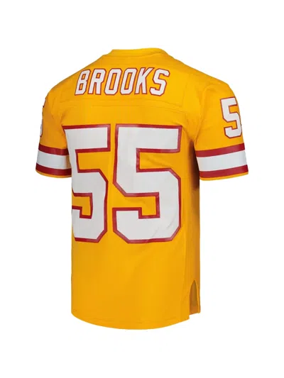 Mitchell & Ness X Nfl Derrick Brooks Legacy 1995 Tampa Bay Buccaneers T-shirt In Yellow