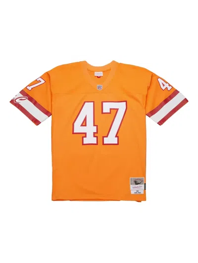 Mitchell & Ness X Nfl John Lynch Tampa Bay Buccaneers V-neck T-shirt In Orange