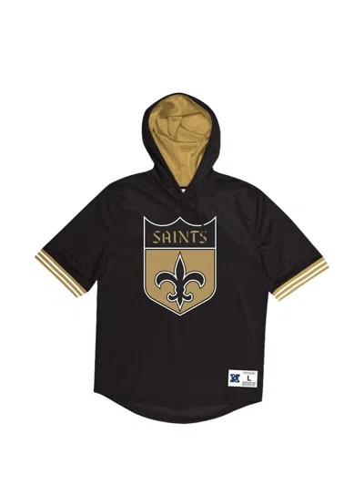 Mitchell & Ness X Nfl New Orleans Saints Unbeaten Hoodie In Black