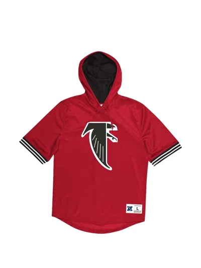 Mitchell & Ness X Nfl Unbeaten Short-sleeve Hoodie In Red