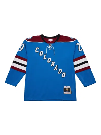 Mitchell & Ness X Nhl Colorado Avalanche 2013-14 Nathan Mackinnon T-shirt In Blue