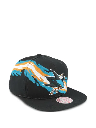 Mitchell & Ness X Nhl Logo-detail Baseball Cap In Black