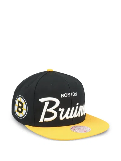Mitchell & Ness X Nhl Script Baseball Cap In Black