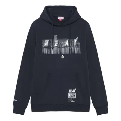 Mitchell & Ness X Nicky Jam Cityscape Hoodie 'miami Heat' In Blue