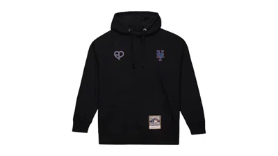 Pre-owned Mitchell & Ness X Pink New York Mets Hoodie In Black