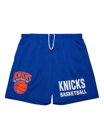 Mitchell & Ness X Purple Brand New York Knicks Hardwood Classics Shorts In Blue