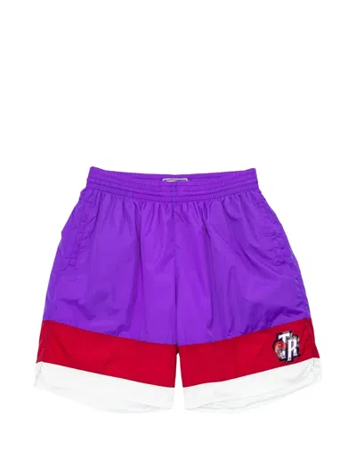 Mitchell & Ness X Toronto Raptors Retro Track Shorts In Purple