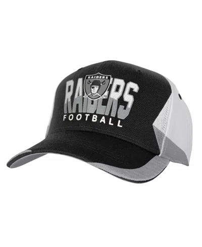 Mitchell & Ness Kids' Youth Boys And Girls  Distressed Black Las Vegas Raiders Retrodome Precurved Adjustab