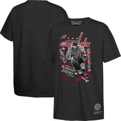 Mitchell & Ness Kids' Youth  Alexander Ovechkin Black Washington Capitals Chalked Up T-shirt