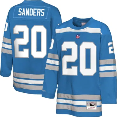 Mitchell & Ness Kids' Youth  Barry Sanders Blue Detroit Lions Hockey Fashion Jersey