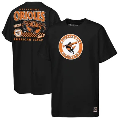 Mitchell & Ness Kids' Youth  Black Baltimore Orioles Cooperstown Concession T-shirt