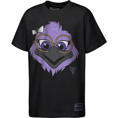 Mitchell & Ness Kids' Youth  Black Golden State Valkyries Mascot Big Face Heavyweight T-shirt