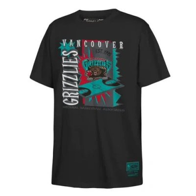 Mitchell & Ness Kids' Youth  Black Vancouver Grizzlies Hardwood Classics Retro '90s Poster T-shirt