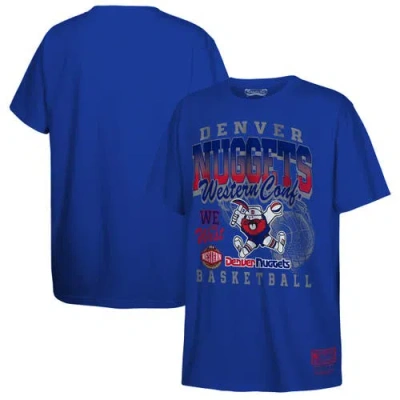Mitchell & Ness Kids' Youth   Blue Denver Nuggets 2025 Nba Playoffs Retro Monumental T-shirt