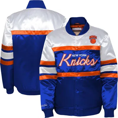 Mitchell & Ness Kids' Youth  Blue New York Knicks Satin Full-snap Jacket