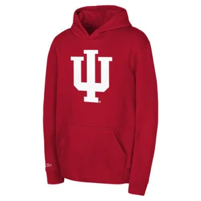 Mitchell & Ness Youth   Crimson Indiana Hoosiers  Throwback Hoodie In Red