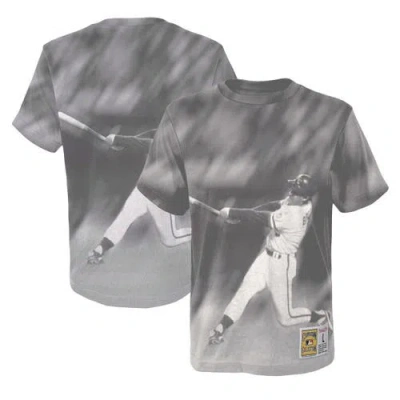 Mitchell & Ness Kids' Youth  George Brett White Kansas City Royals Sublimated Player T-shirt In Gray
