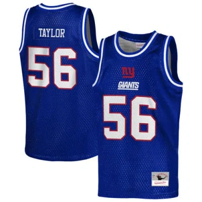 Mitchell & Ness Kids' Youth  Lawrence Taylor Royal New York Giants Retired Player Nfl Basketball Fashion Je In Blue