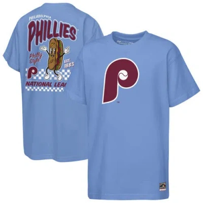Mitchell & Ness Kids' Youth   Light Blue Philadelphia Phillies Cooperstown Concession T-shirt