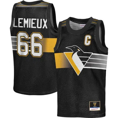 Mitchell & Ness Kids' Youth  Mario Lemieux Black Pittsburgh Penguins Maxxed Out Fashion Basketball Jersey