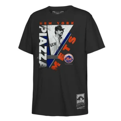 Mitchell & Ness Kids' Youth  Mike Piazza Black New York Mets In The Zone Player Graphic T-shirt