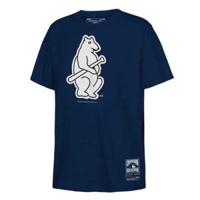 Mitchell & Ness Kids' Youth   Navy Chicago Cubs Retro Logo T-shirt In Blue