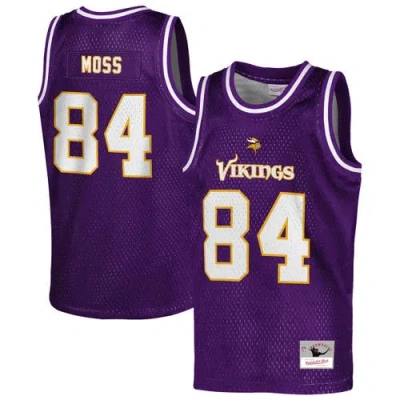 Mitchell & Ness Kids' Youth  Randy Moss Purple Minnesota Vikings Retired Player Nfl Basketball Fashion Jers