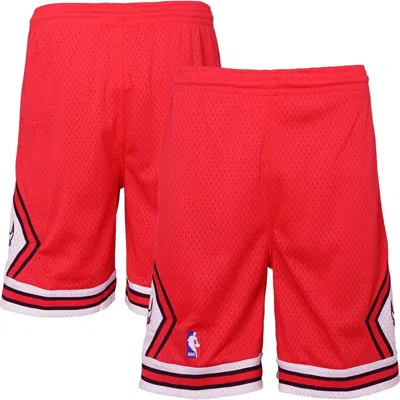 Mitchell & Ness Kids' Youth  Red Chicago Bulls Hardwood Classics Swingman Shorts In Multi