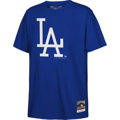 Mitchell & Ness Kids' Youth  Royal Los Angeles Dodgers Retro Logo T-shirt In Blue