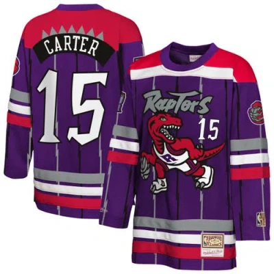 Mitchell & Ness Kids' Youth  Vince Carter Purple Toronto Raptors Maxxed Out 2.0 Fashion Hockey Jersey