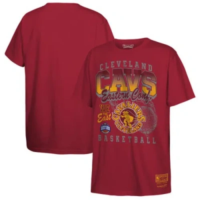 Mitchell & Ness Kids' Youth   Wine Cleveland Cavaliers 2025 Nba Playoffs Retro Monumental T-shirt In Burgundy