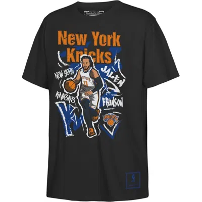 Mitchell & Ness Kids'  Youth Outerstuff Jalen Brunson Black New York Knicks Chalked Up Player Name & Number