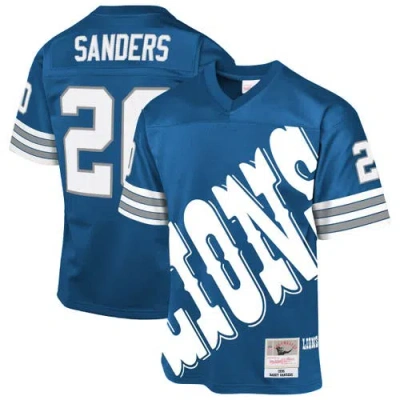 Mitchell & Ness Kids' Youth Barry Sanders Blue Detroit Lions 1996 Throwback Fashion Jersey