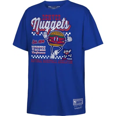 Mitchell & Ness Kids' Youth Royal Denver Nuggets Concession Food Character T-shirt In Blue