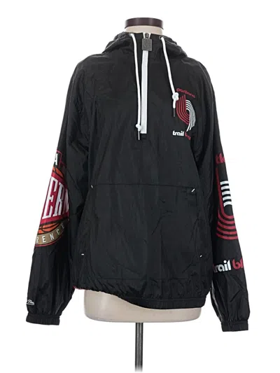 Pre-owned Mitchell & Ness Zip Up Hoodie In Black
