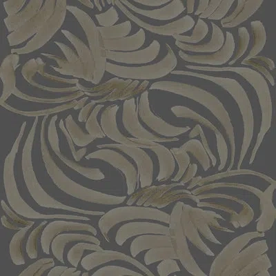 Mitchell Black Abra Porcelain Flora Large Goldenrod Wallpaper In Brown,black