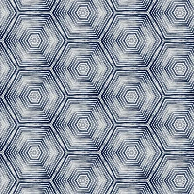 Mitchell Black Abra The Hive 10' L X 24" W Wallpaper Roll In Gray;blue