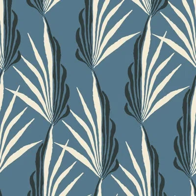 Mitchell Black Areca Palm - Early Morning Blue Wallpaper