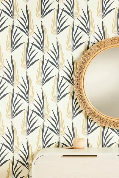 Mitchell Black Areca Palm Wallpaper In Multi