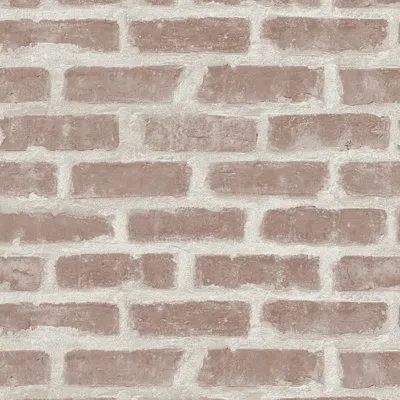 Mitchell Black Bucktown - Faded Clay Brick Wallpaper In Brown