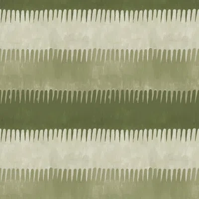 Mitchell Black Cabana Stripe - Olives Wallpaper In Green