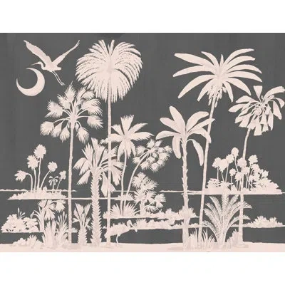 Mitchell Black Charleston Marsh Breeze Mural By Megan Molten In Black,pink