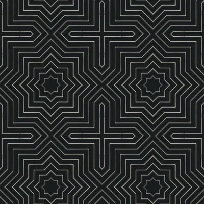 Mitchell Black Co-ed Grand 10' L X 24" W Wallpaper Roll In Onyx