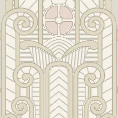 Mitchell Black Congress Relief - Wallpaper In Ivory