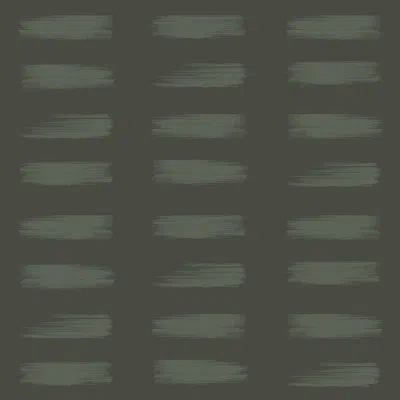 Mitchell Black Dashed Wallpaper In Olive Shadow Reverse