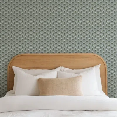 Mitchell Black Don't Be Koi - Eucalyptus Wallpaper By Julianne Taylor Style In Green