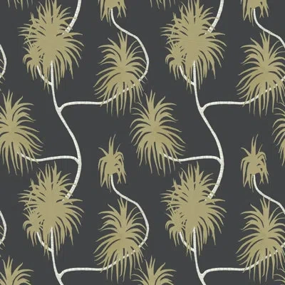 Mitchell Black Dragon Tree - Wallpaper In Midnight Sun
