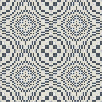 Mitchell Black Echo Tile - Oxford Blue Wallpaper