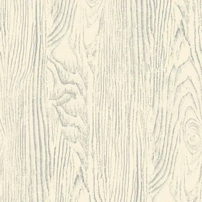 Mitchell Black Faux Bois Woodgrain - White Wood Wallpaper