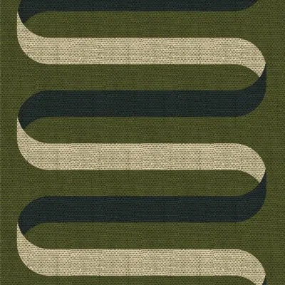 Mitchell Black Folding Ribbon 10' L X 24" W Wallpaper Roll In Olive